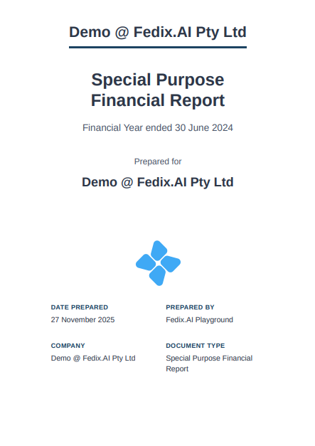 Generate financial statements and export